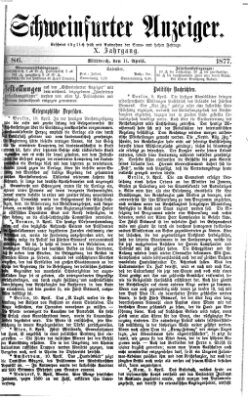 Schweinfurter Anzeiger Mittwoch 11. April 1877