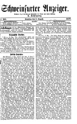 Schweinfurter Anzeiger Samstag 11. August 1877
