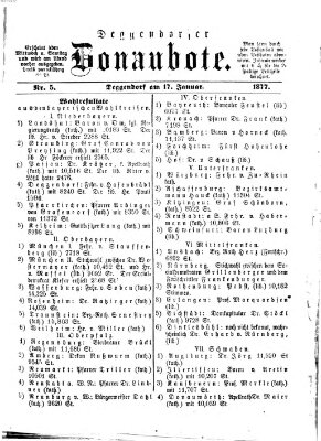 Deggendorfer Donaubote Mittwoch 17. Januar 1877
