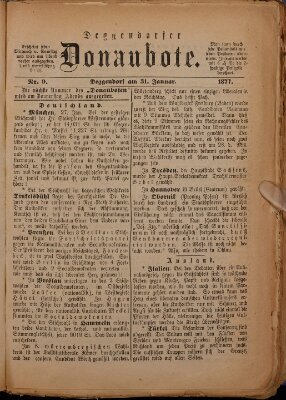 Deggendorfer Donaubote Mittwoch 31. Januar 1877