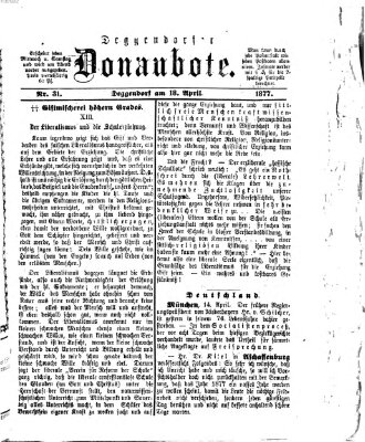 Deggendorfer Donaubote Mittwoch 18. April 1877