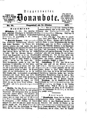 Deggendorfer Donaubote Mittwoch 24. Oktober 1877