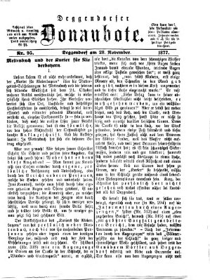 Deggendorfer Donaubote Mittwoch 28. November 1877