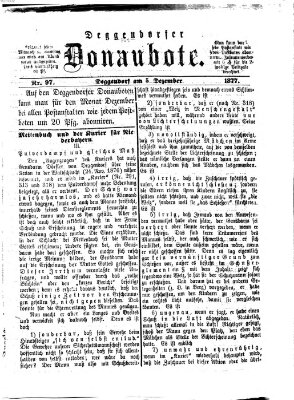 Deggendorfer Donaubote Mittwoch 5. Dezember 1877