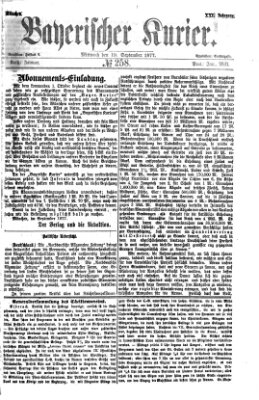 Bayerischer Kurier Mittwoch 19. September 1877