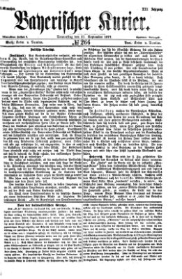 Bayerischer Kurier Donnerstag 27. September 1877
