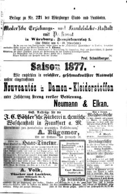 Würzburger Stadt- und Landbote Samstag 15. September 1877