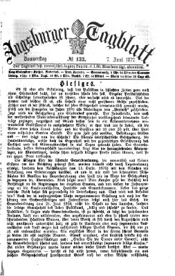 Augsburger Tagblatt Donnerstag 7. Juni 1877