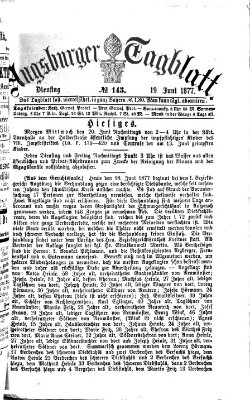 Augsburger Tagblatt Dienstag 19. Juni 1877
