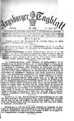 Augsburger Tagblatt Freitag 13. Juli 1877