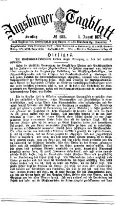 Augsburger Tagblatt Samstag 4. August 1877