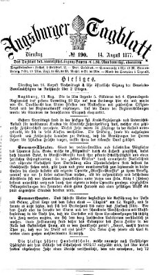 Augsburger Tagblatt Dienstag 14. August 1877