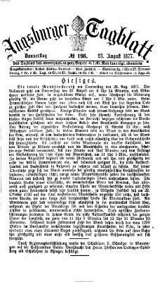 Augsburger Tagblatt Donnerstag 23. August 1877