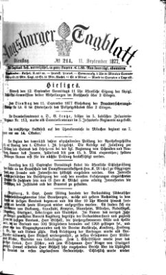 Augsburger Tagblatt Dienstag 11. September 1877