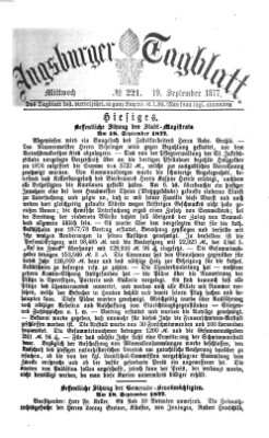 Augsburger Tagblatt Mittwoch 19. September 1877