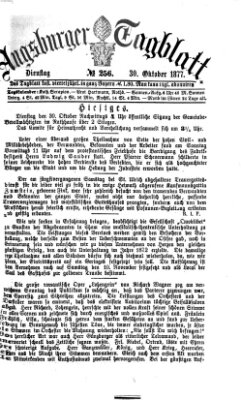 Augsburger Tagblatt Dienstag 30. Oktober 1877