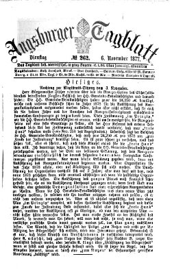 Augsburger Tagblatt Dienstag 6. November 1877