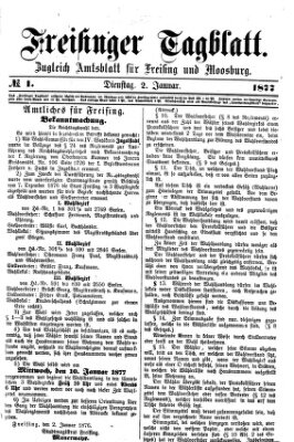 Freisinger Tagblatt (Freisinger Wochenblatt) Dienstag 2. Januar 1877