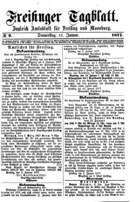 Freisinger Tagblatt (Freisinger Wochenblatt) Donnerstag 11. Januar 1877