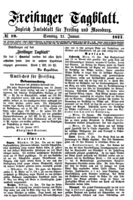 Freisinger Tagblatt (Freisinger Wochenblatt) Sonntag 21. Januar 1877