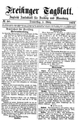 Freisinger Tagblatt (Freisinger Wochenblatt) Donnerstag 8. März 1877