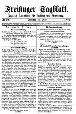 Freisinger Tagblatt (Freisinger Wochenblatt) Sonntag 11. März 1877