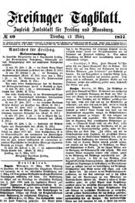 Freisinger Tagblatt (Freisinger Wochenblatt) Dienstag 13. März 1877