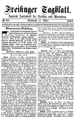 Freisinger Tagblatt (Freisinger Wochenblatt) Mittwoch 21. März 1877