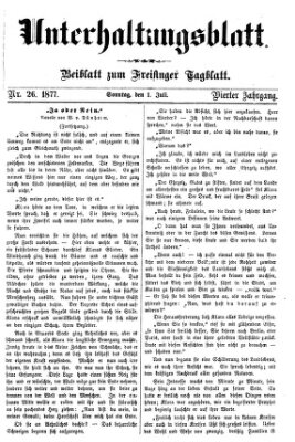 Freisinger Tagblatt (Freisinger Wochenblatt) Sonntag 1. Juli 1877