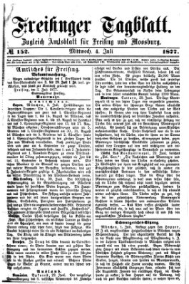Freisinger Tagblatt (Freisinger Wochenblatt) Mittwoch 4. Juli 1877