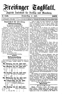Freisinger Tagblatt (Freisinger Wochenblatt) Donnerstag 5. Juli 1877