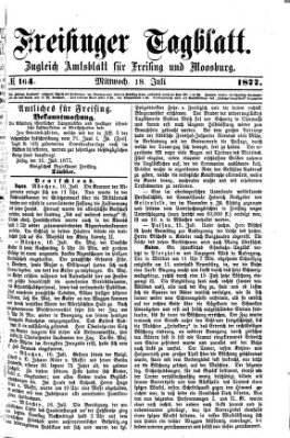 Freisinger Tagblatt (Freisinger Wochenblatt) Mittwoch 18. Juli 1877