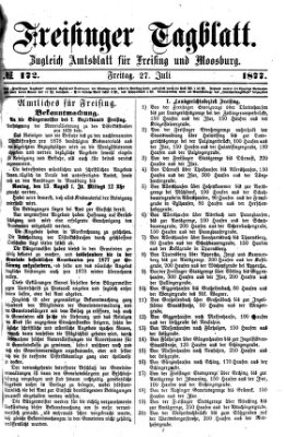 Freisinger Tagblatt (Freisinger Wochenblatt) Freitag 27. Juli 1877
