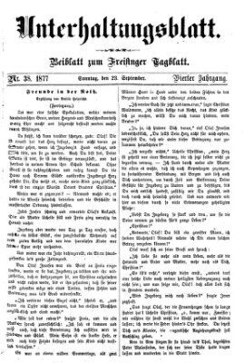 Freisinger Tagblatt (Freisinger Wochenblatt) Sonntag 23. September 1877
