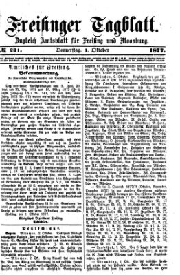 Freisinger Tagblatt (Freisinger Wochenblatt) Donnerstag 4. Oktober 1877