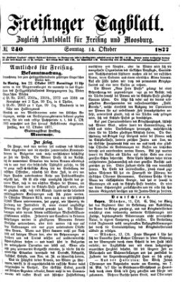 Freisinger Tagblatt (Freisinger Wochenblatt) Sonntag 14. Oktober 1877