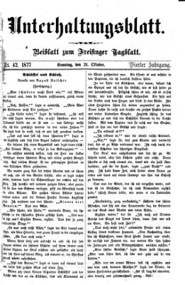 Freisinger Tagblatt (Freisinger Wochenblatt) Sonntag 21. Oktober 1877