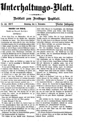 Freisinger Tagblatt (Freisinger Wochenblatt) Sonntag 4. November 1877