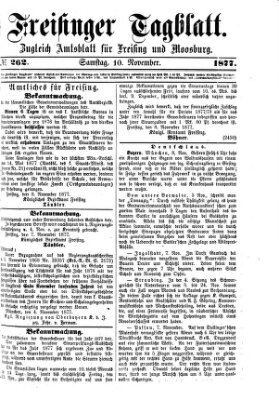 Freisinger Tagblatt (Freisinger Wochenblatt) Samstag 10. November 1877