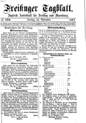 Freisinger Tagblatt (Freisinger Wochenblatt) Freitag 23. November 1877