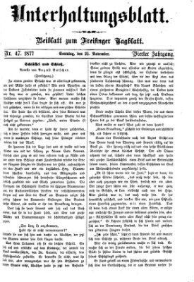 Freisinger Tagblatt (Freisinger Wochenblatt) Sonntag 25. November 1877