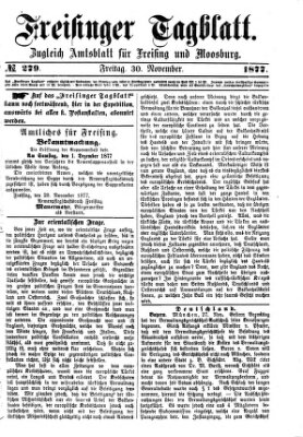 Freisinger Tagblatt (Freisinger Wochenblatt) Freitag 30. November 1877