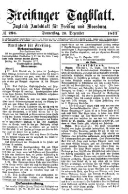 Freisinger Tagblatt (Freisinger Wochenblatt) Donnerstag 20. Dezember 1877