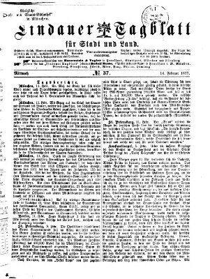 Lindauer Tagblatt für Stadt und Land Mittwoch 14. Februar 1877