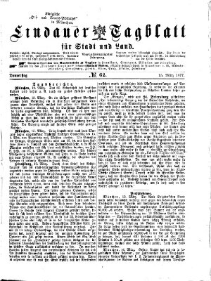 Lindauer Tagblatt für Stadt und Land Donnerstag 15. März 1877