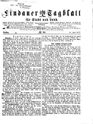 Lindauer Tagblatt für Stadt und Land Samstag 28. April 1877