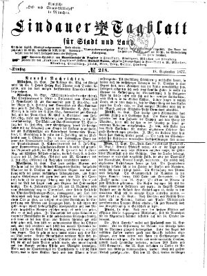 Lindauer Tagblatt für Stadt und Land Dienstag 18. September 1877