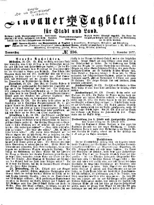 Lindauer Tagblatt für Stadt und Land Donnerstag 1. November 1877
