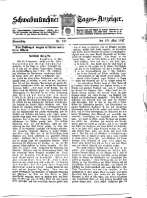 Schwabmünchner Tages-Anzeiger Donnerstag 10. Mai 1877