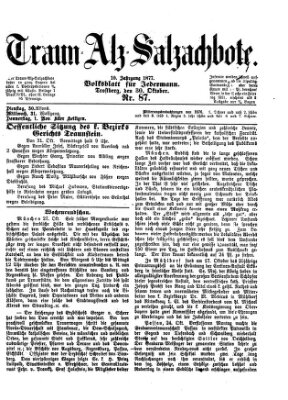 Traun-Alz-Salzachbote Dienstag 30. Oktober 1877
